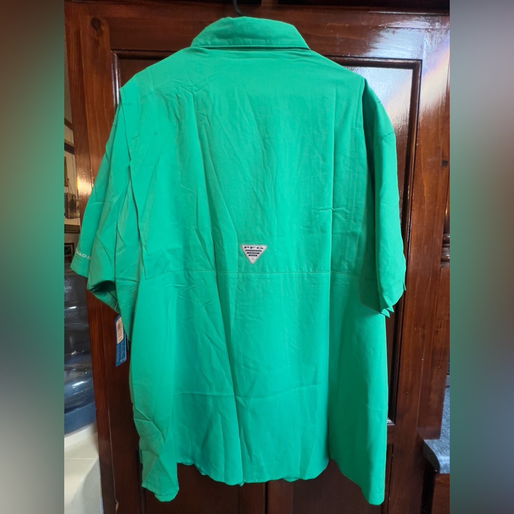 Men’s sz XXL Columbia Tamiami II short sleeve emerald green - Picture 2 of 2